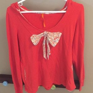 Adorable peplum anthro hooded sweater